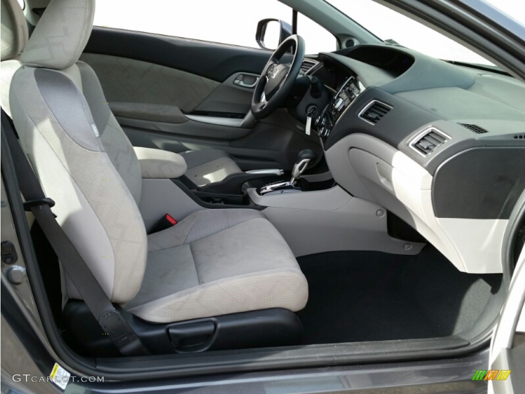 2013 Civic LX Coupe - Polished Metal Metallic / Gray photo #25