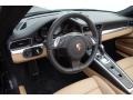 2014 Porsche 911 Black/Luxor Beige Interior Dashboard Photo