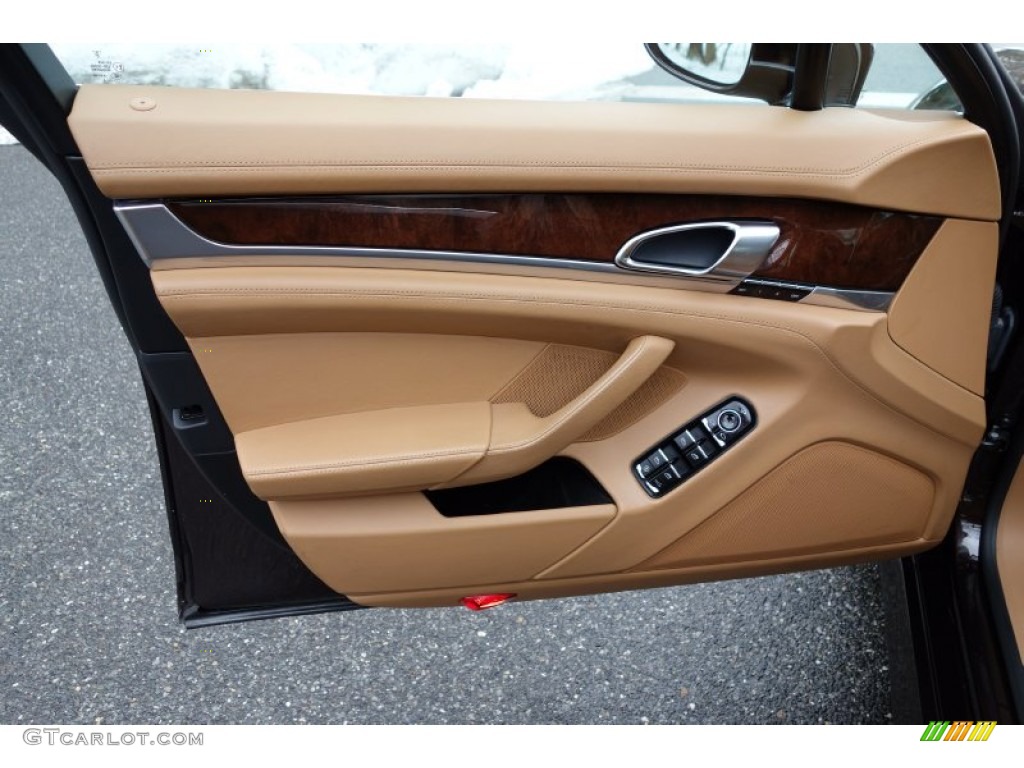 2010 Porsche Panamera 4S Luxor Beige Door Panel Photo #101339337