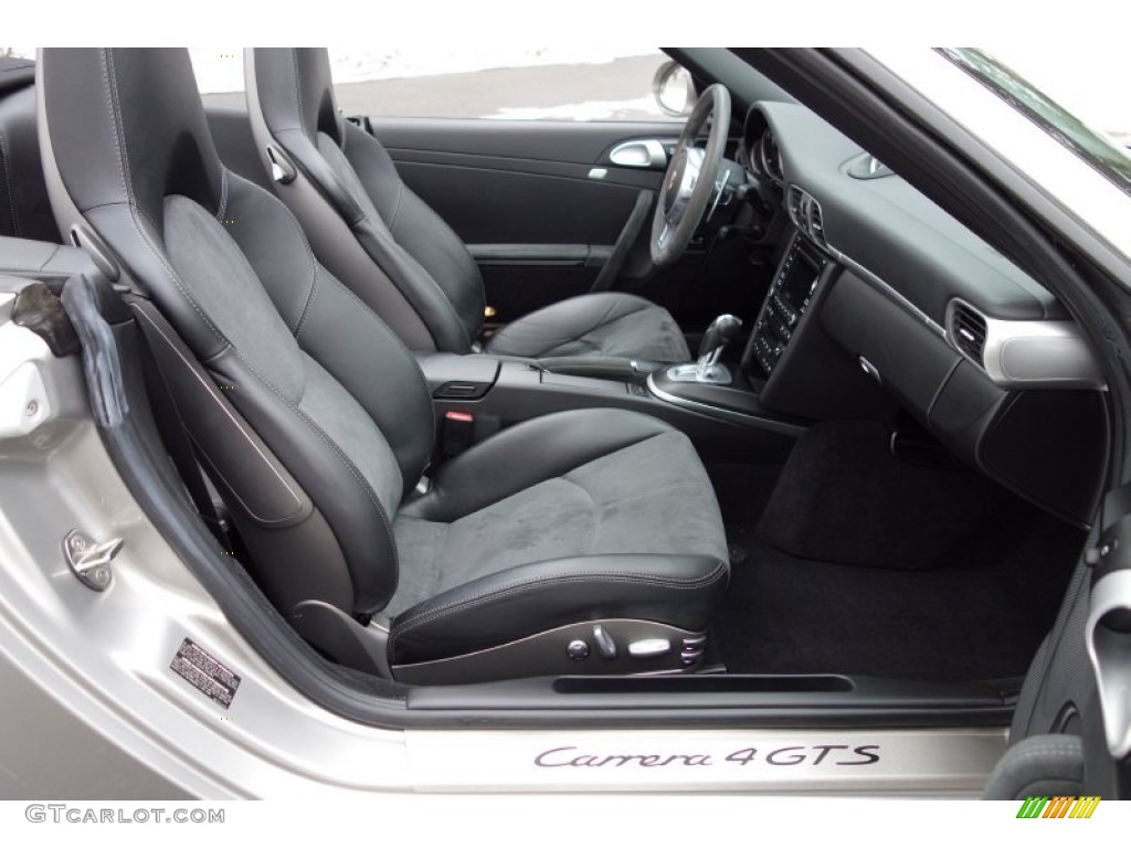 2012 911 Carrera 4 GTS Cabriolet - Platinum Silver Metallic / Black photo #15