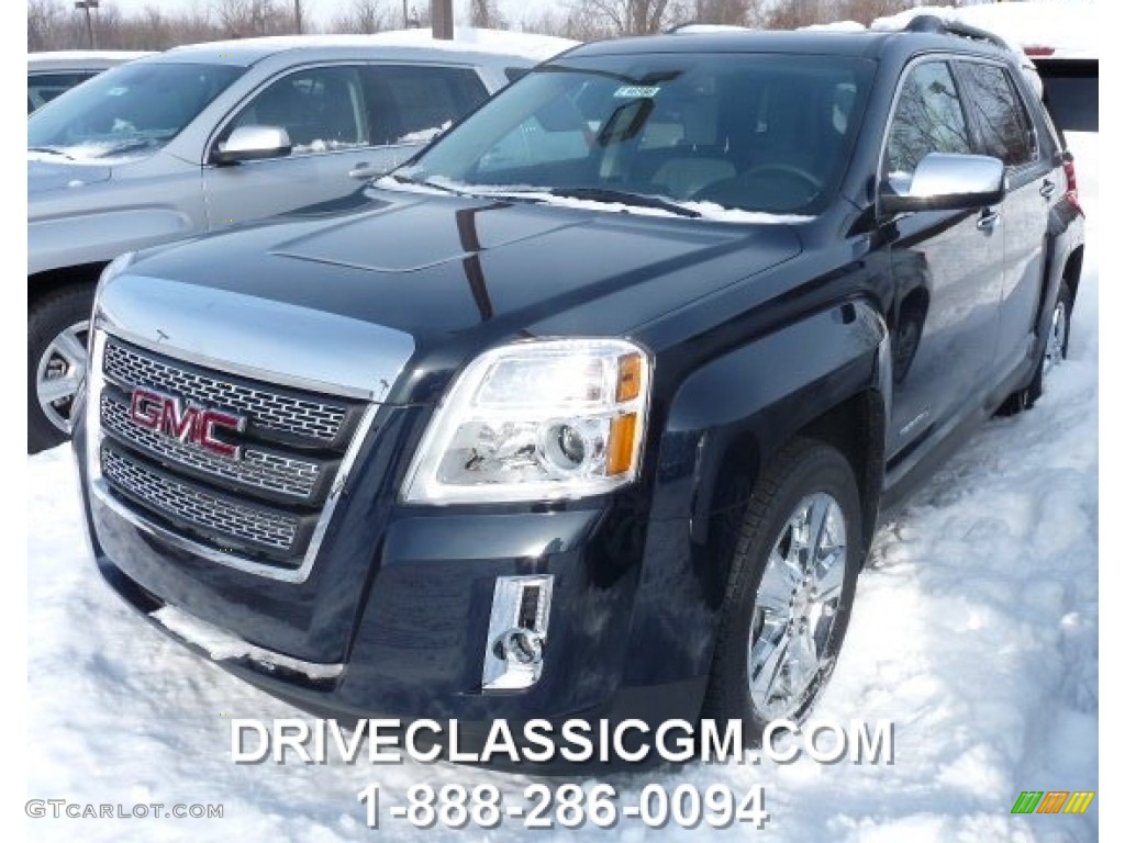 2015 Terrain SLT AWD - Dark Sapphire Blue Metallic / Light Titanium photo #1