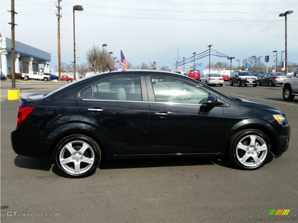Black Granite Metallic 2014 Chevrolet Sonic LTZ Sedan Exterior Photo #101348286