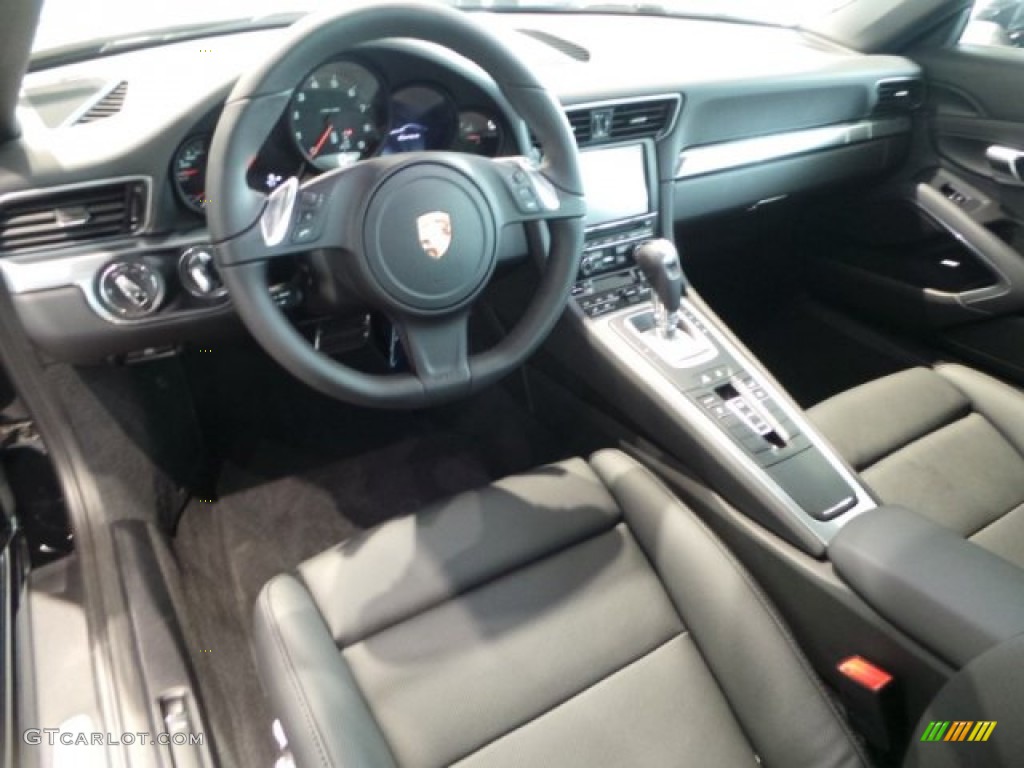 Black Interior 2015 Porsche 911 Carrera Coupe Photo #101349240