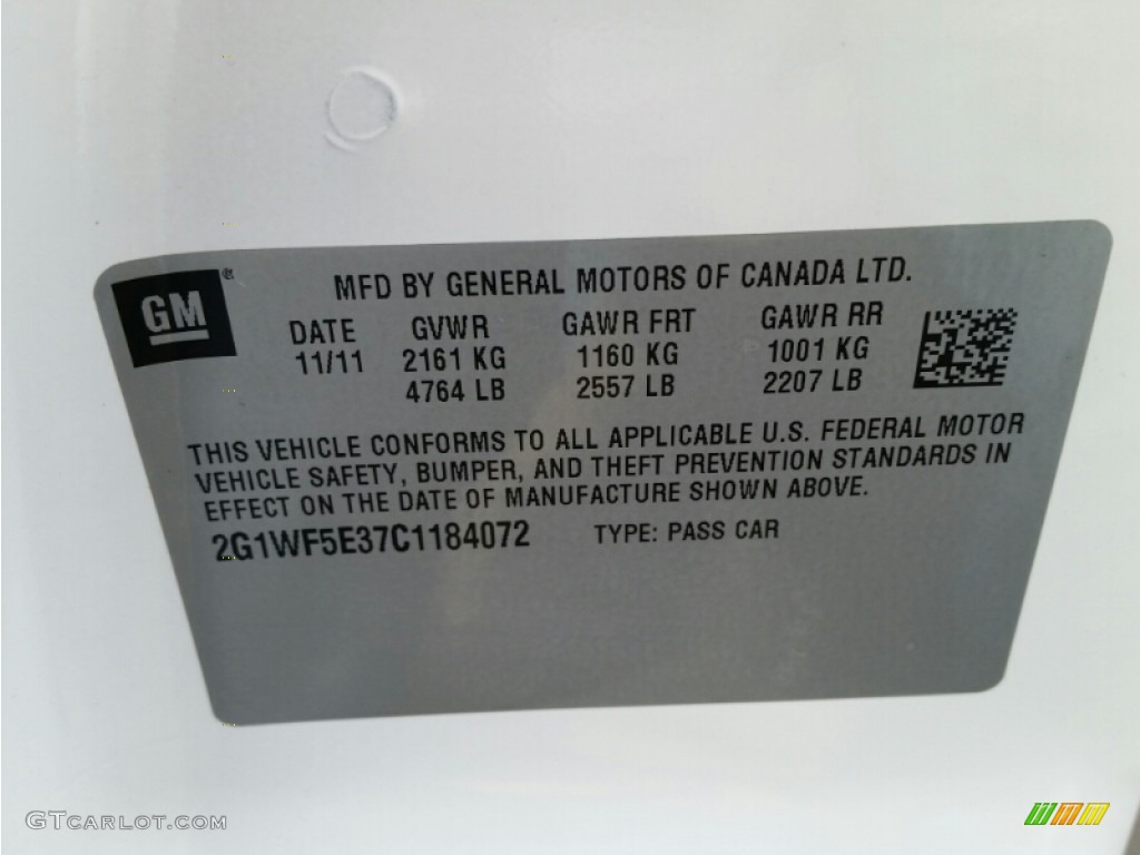 2012 Impala LS - Summit White / Gray photo #16