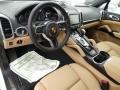 Black/Luxor Beige 2015 Porsche Cayenne Diesel Interior Color