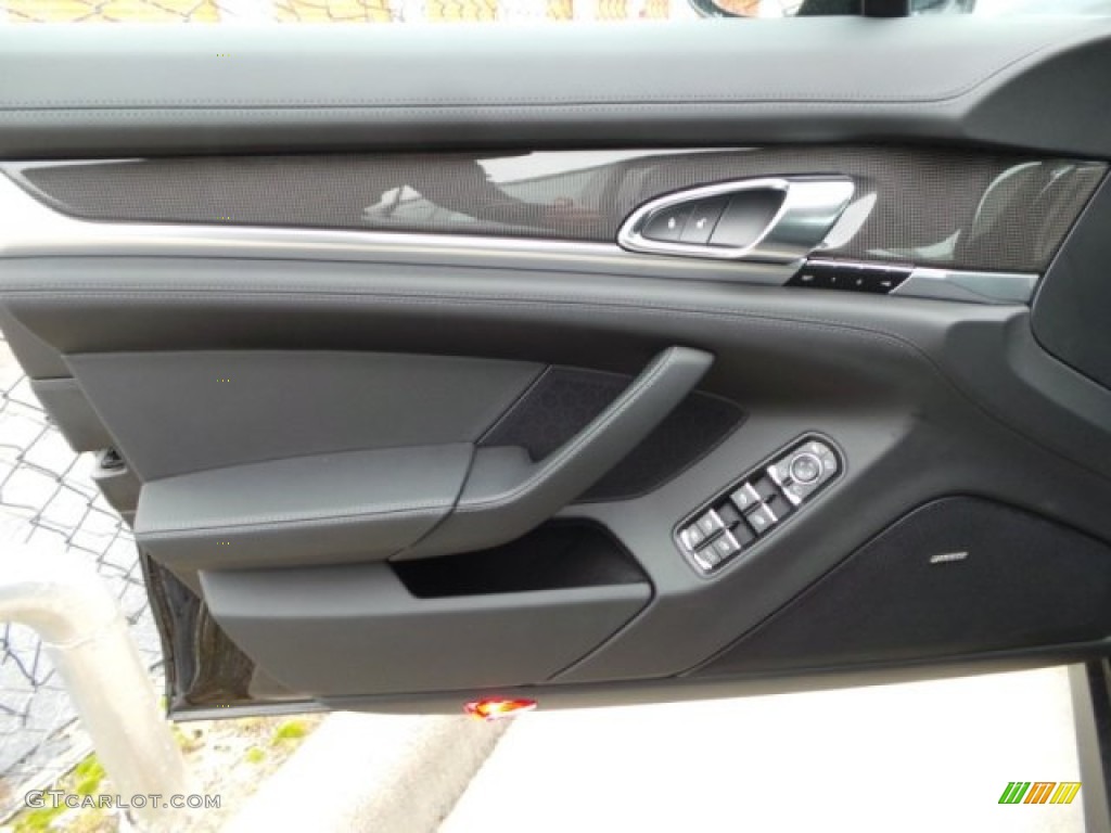 2015 Porsche Panamera GTS Black Door Panel Photo #101350485
