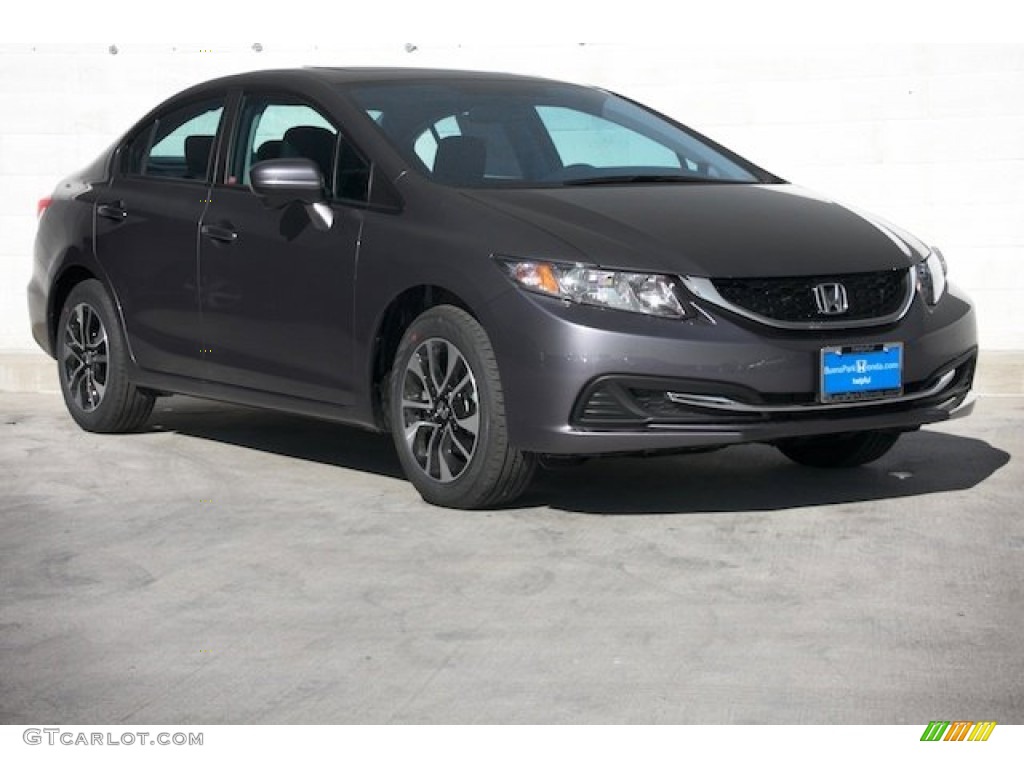 2015 Civic EX Sedan - Modern Steel Metallic / Black photo #1