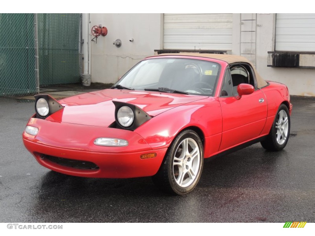1990 MX-5 Miata Roadster - Classic Red / Black photo #3