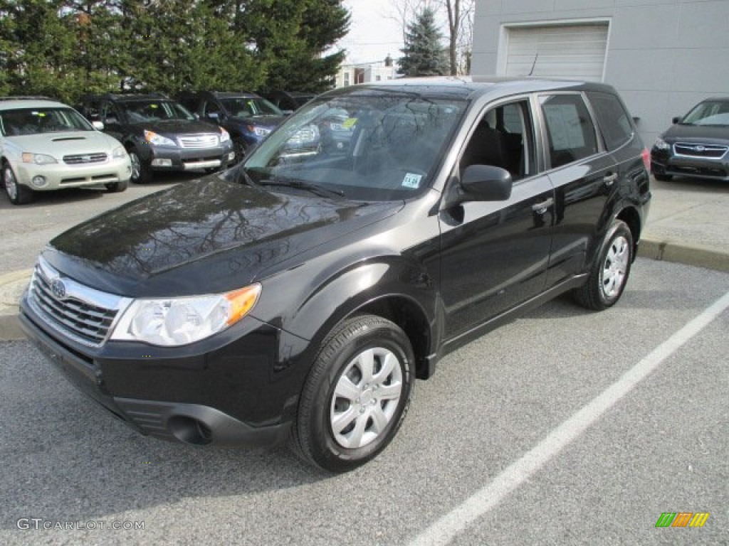 2010 Forester 2.5 X - Obsidian Black Pearl / Black photo #2