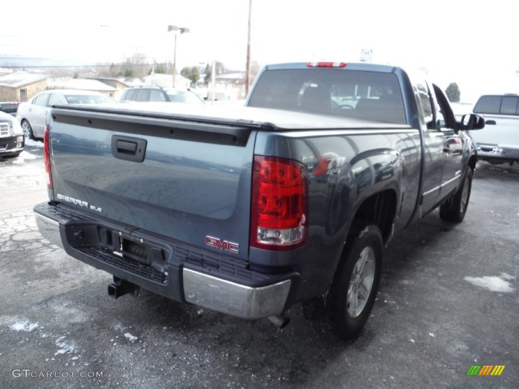 2012 Sierra 1500 SLE Extended Cab 4x4 - Stealth Gray Metallic / Ebony photo #7