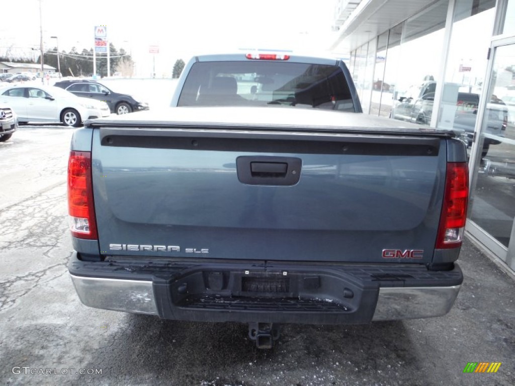 2012 Sierra 1500 SLE Extended Cab 4x4 - Stealth Gray Metallic / Ebony photo #8