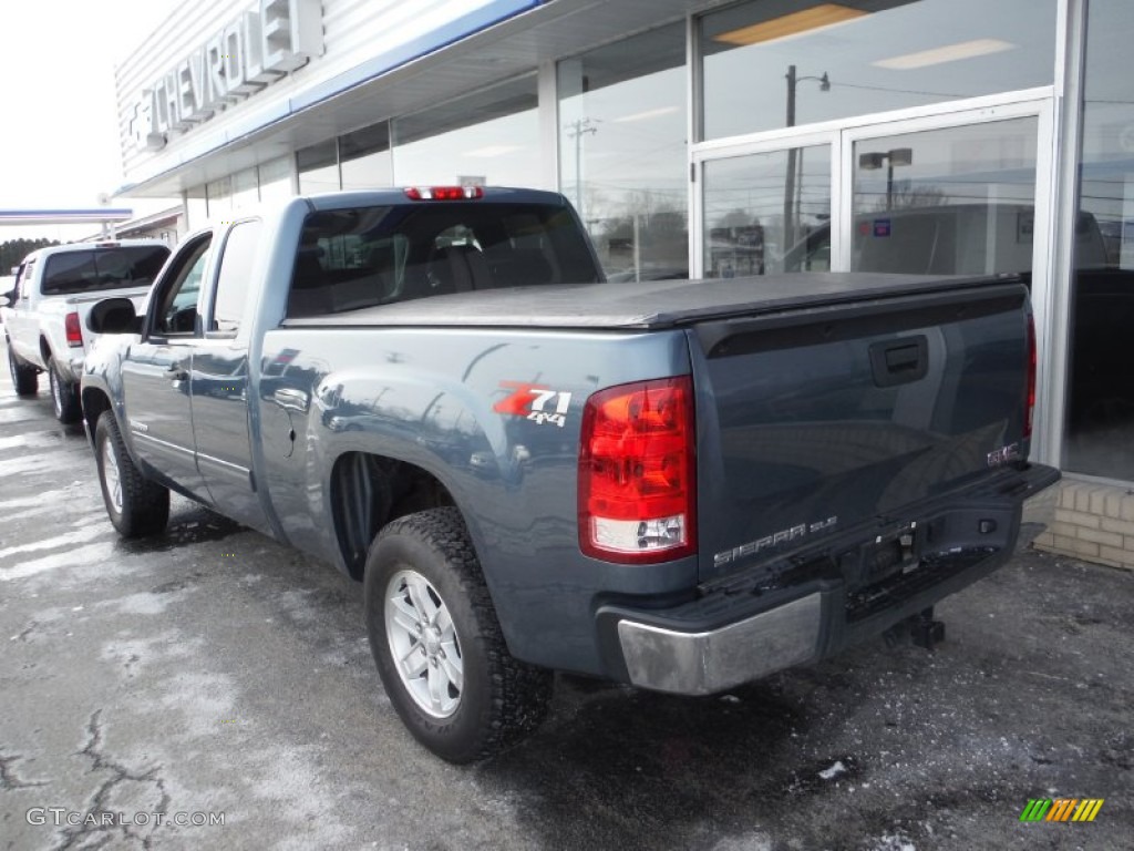 2012 Sierra 1500 SLE Extended Cab 4x4 - Stealth Gray Metallic / Ebony photo #9