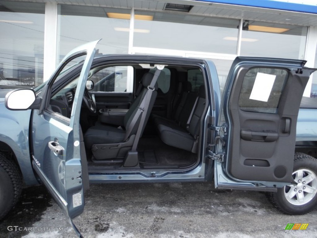 2012 Sierra 1500 SLE Extended Cab 4x4 - Stealth Gray Metallic / Ebony photo #13