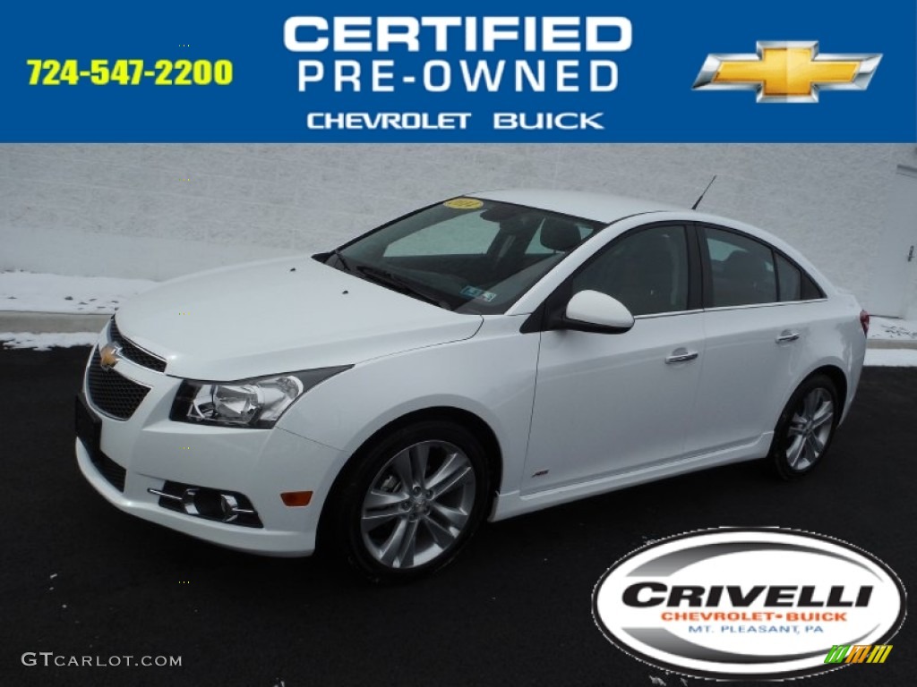 2014 Cruze LTZ - Summit White / Jet Black/Brick photo #1