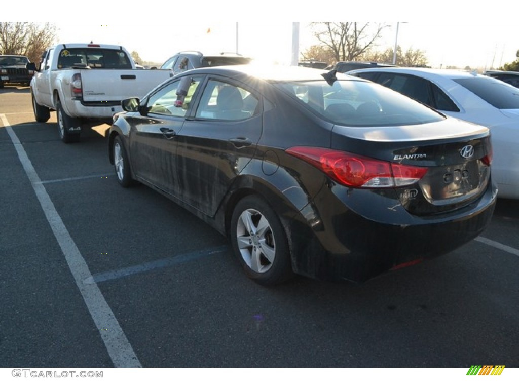 2012 Elantra GLS - Midnight Black / Gray photo #3