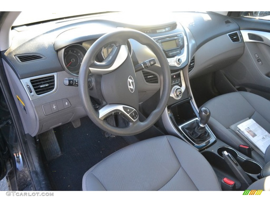 2012 Elantra GLS - Midnight Black / Gray photo #5