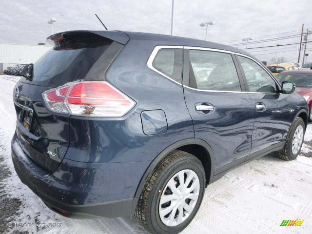 2015 Rogue S AWD - Arctic Blue Metallic / Charcoal photo #3