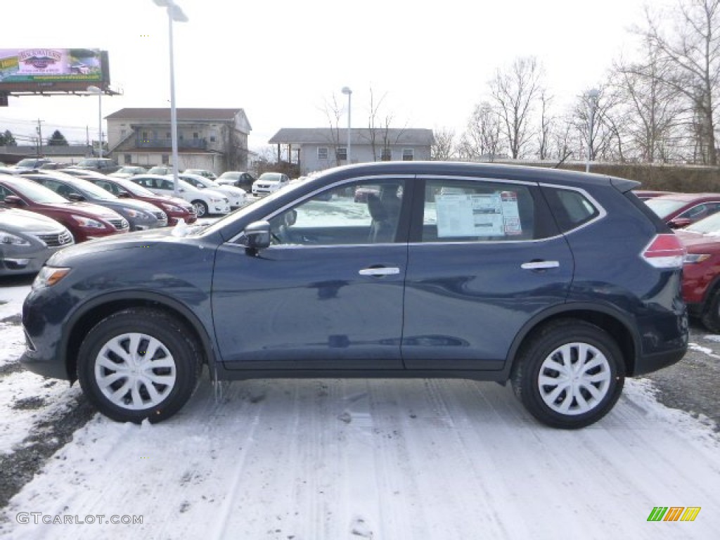 2015 Rogue S AWD - Arctic Blue Metallic / Charcoal photo #6
