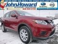 2015 Cayenne Red Nissan Rogue S AWD  photo #1