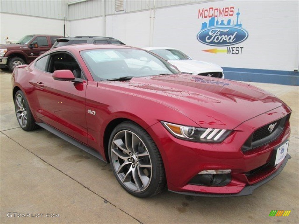 2015 Mustang GT Premium Coupe - Ruby Red Metallic / Ebony photo #2