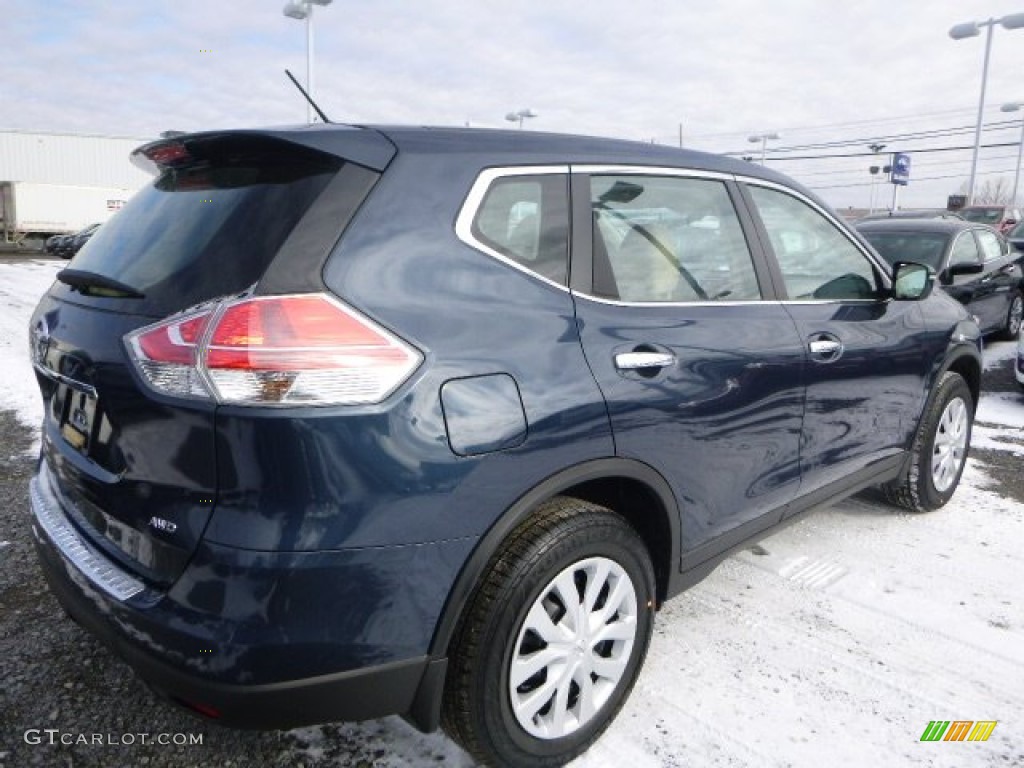 2015 Rogue S AWD - Arctic Blue Metallic / Almond photo #3