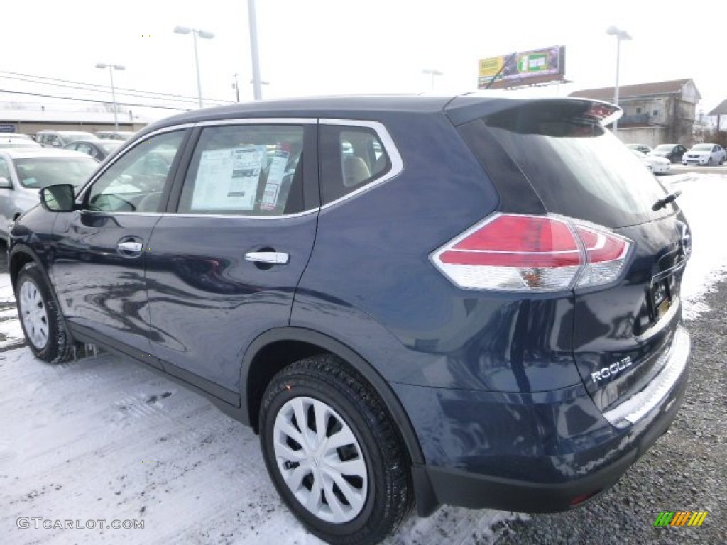 2015 Rogue S AWD - Arctic Blue Metallic / Almond photo #5