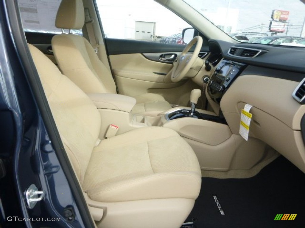 2015 Rogue S AWD - Arctic Blue Metallic / Almond photo #10