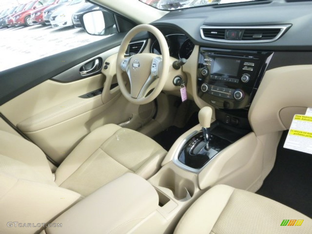 2015 Rogue S AWD - Arctic Blue Metallic / Almond photo #11