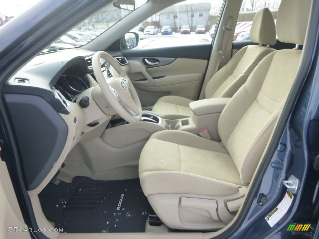 2015 Rogue S AWD - Arctic Blue Metallic / Almond photo #15
