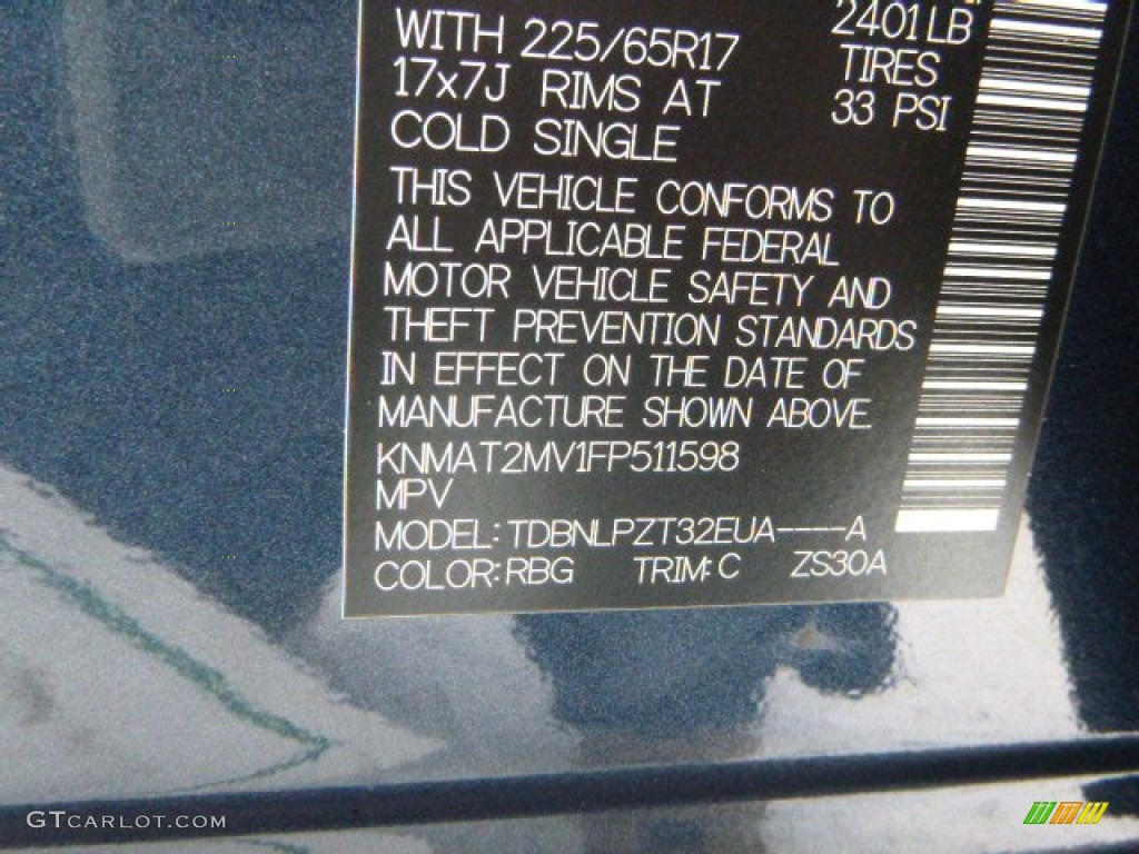 2015 Nissan Rogue S AWD Color Code Photos