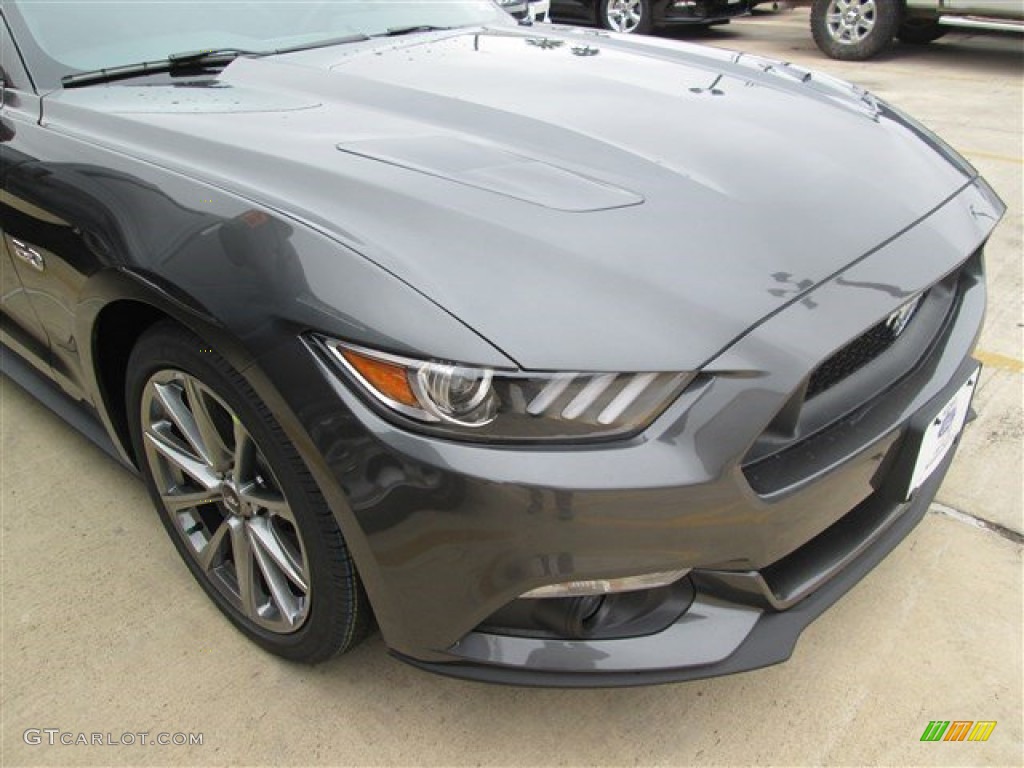 2015 Mustang GT Premium Coupe - Magnetic Metallic / Ebony photo #2