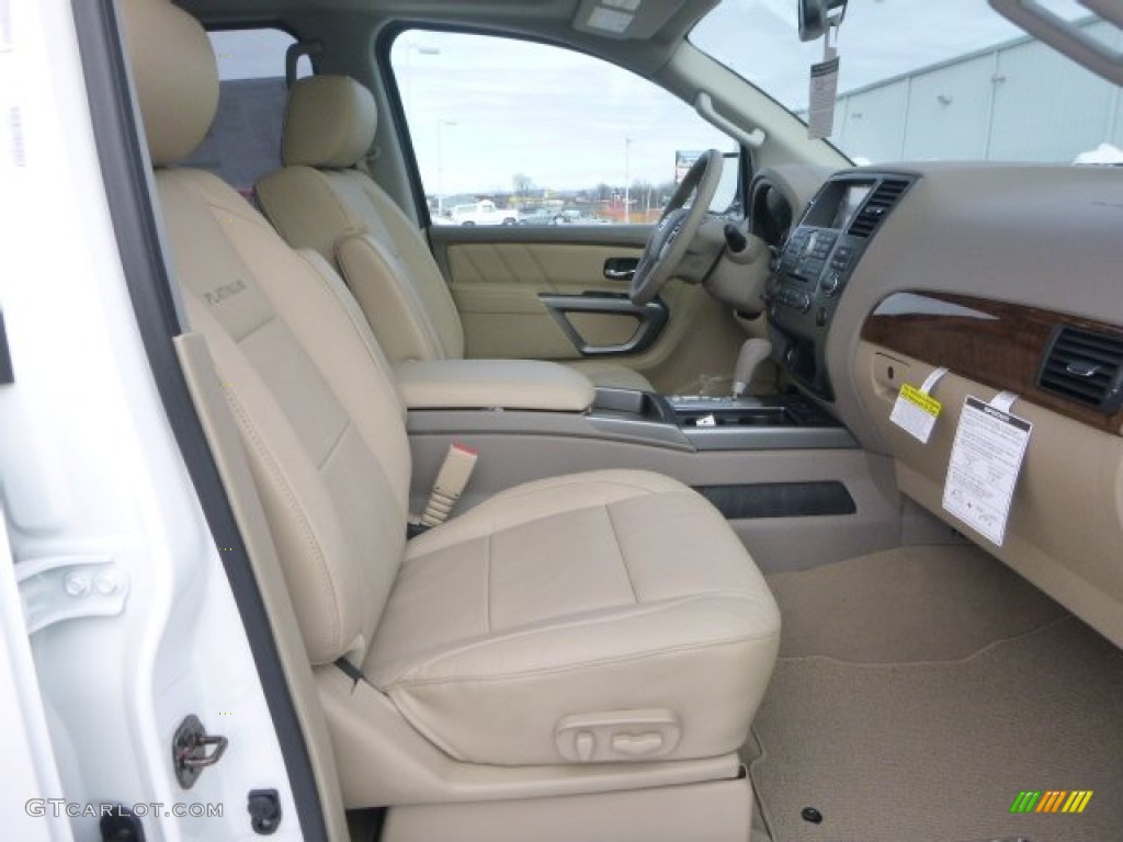 Almond Interior 2015 Nissan Armada Platinum 4x4 Photo #101365859
