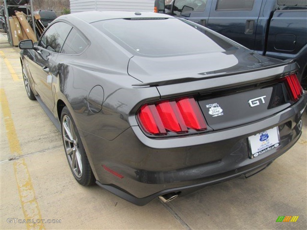 2015 Mustang GT Premium Coupe - Magnetic Metallic / Ebony photo #6