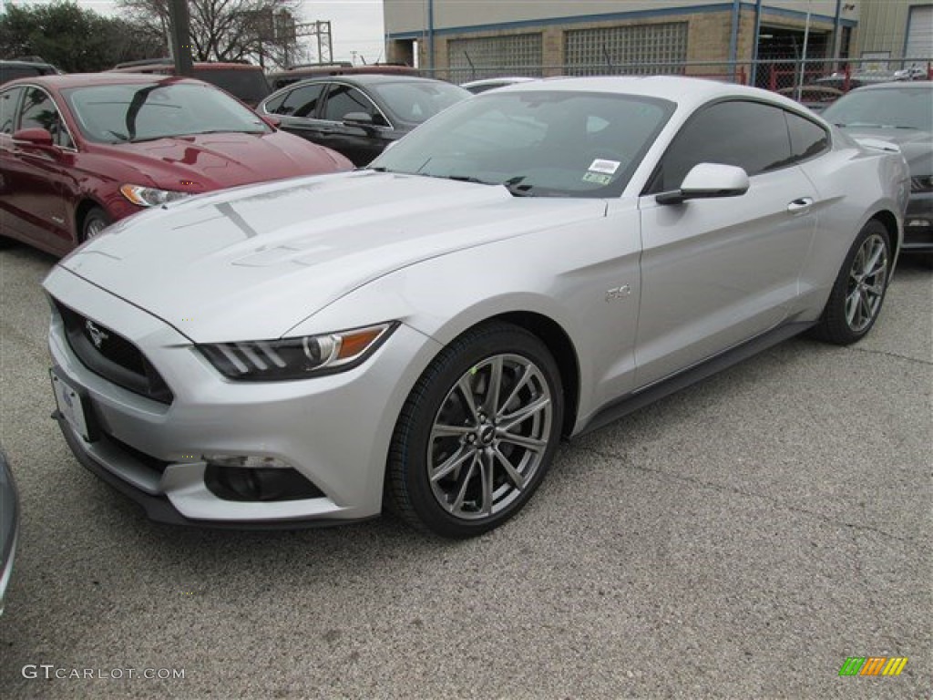 2015 Mustang GT Premium Coupe - Ingot Silver Metallic / Ebony photo #3