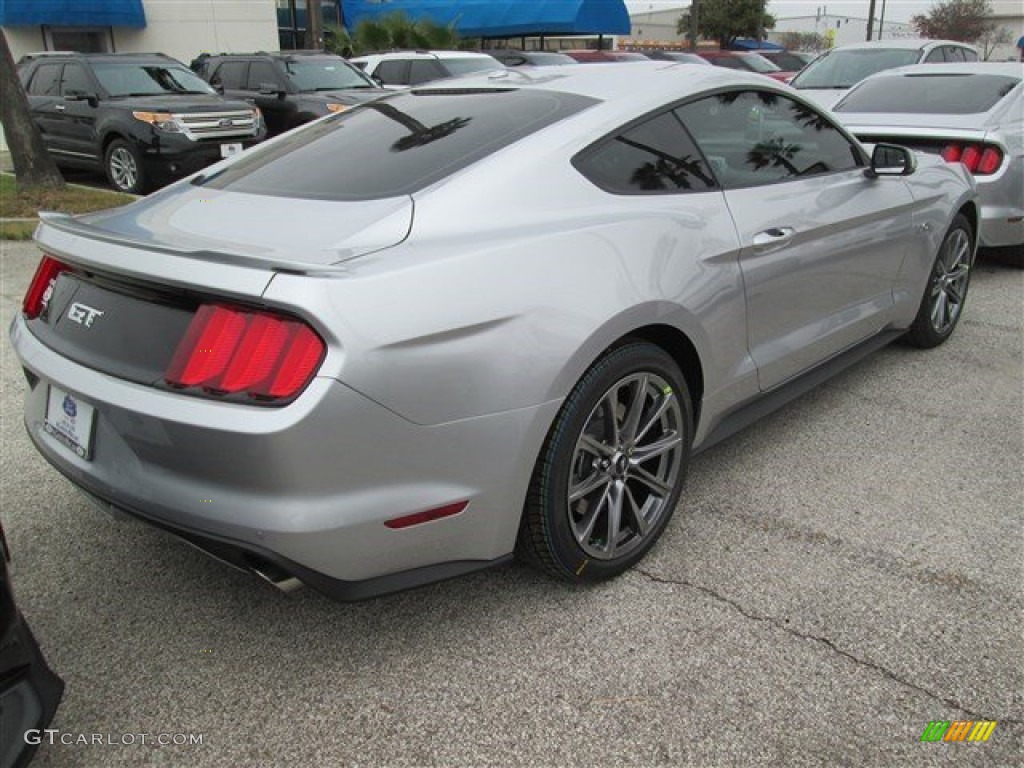 2015 Mustang GT Premium Coupe - Ingot Silver Metallic / Ebony photo #5