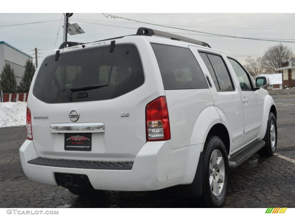 2008 Pathfinder SE 4x4 - Avalanche White / Cafe Latte photo #7