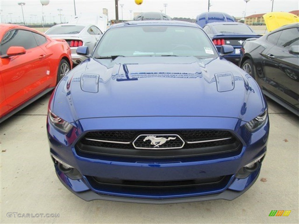 Deep Impact Blue Metallic 2015 Ford Mustang GT Premium Coupe Exterior Photo #101366604