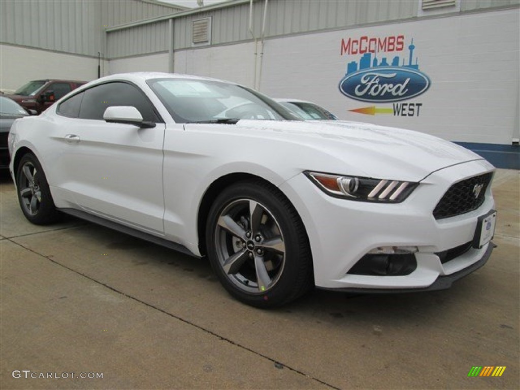 2015 Mustang V6 Coupe - Oxford White / Ebony photo #1