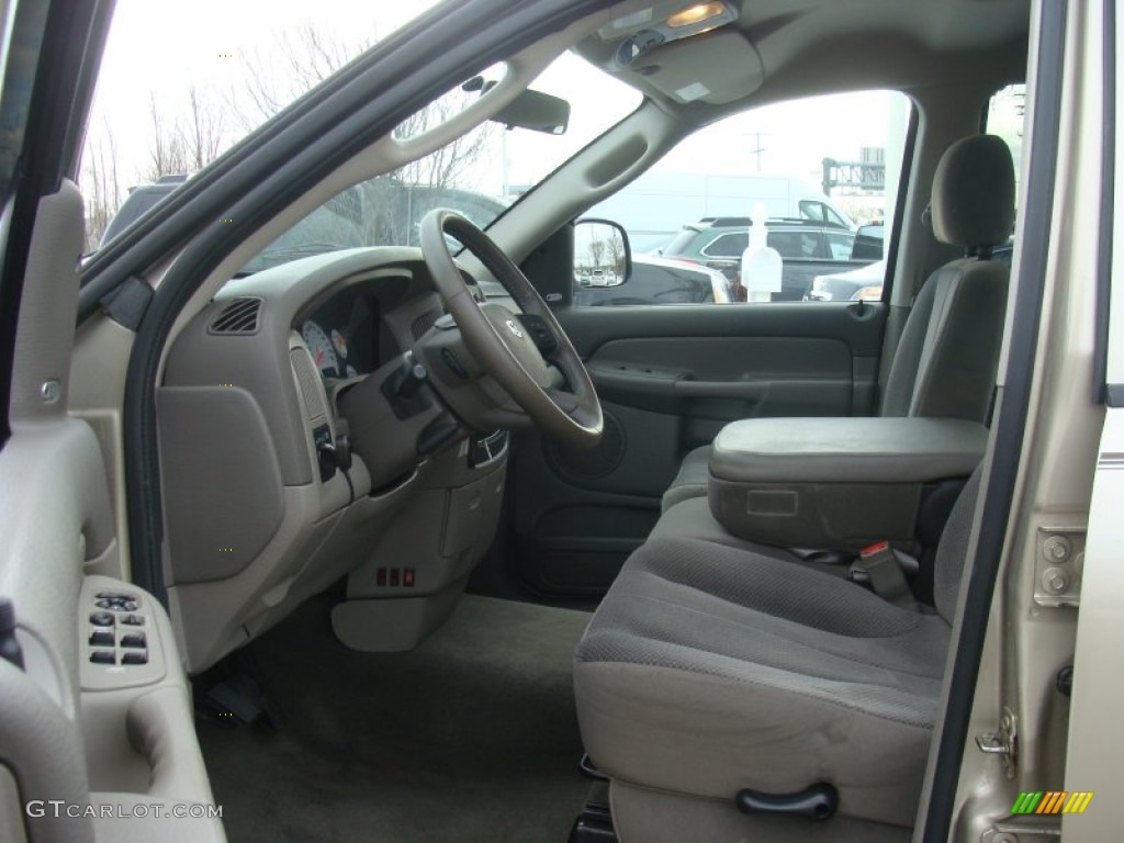 Taupe Interior 2004 Dodge Ram 1500 SLT Quad Cab Photo #101367213