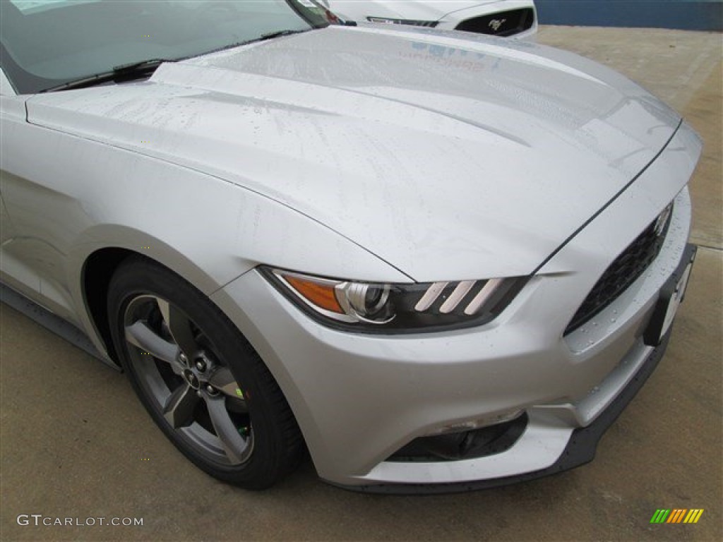 2015 Mustang V6 Coupe - Ingot Silver Metallic / Ebony photo #2
