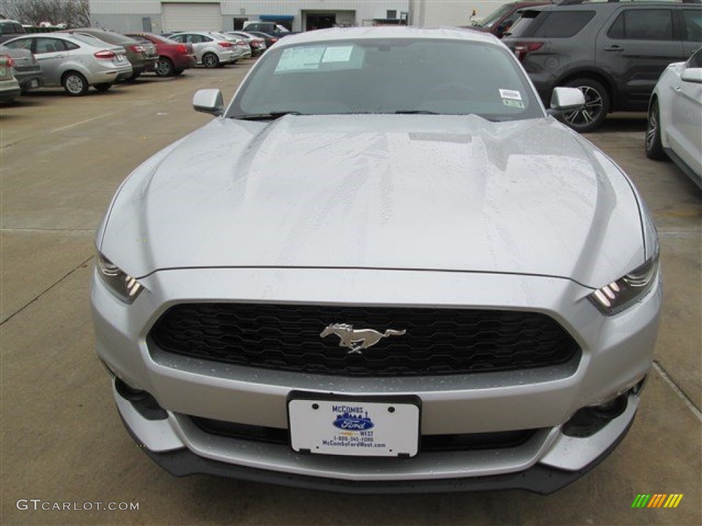 2015 Mustang V6 Coupe - Ingot Silver Metallic / Ebony photo #4
