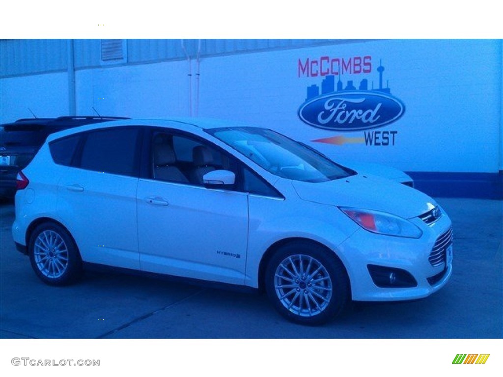 2015 C-Max Hybrid SEL - White Platinum Tricoat / Medium Light Stone photo #1