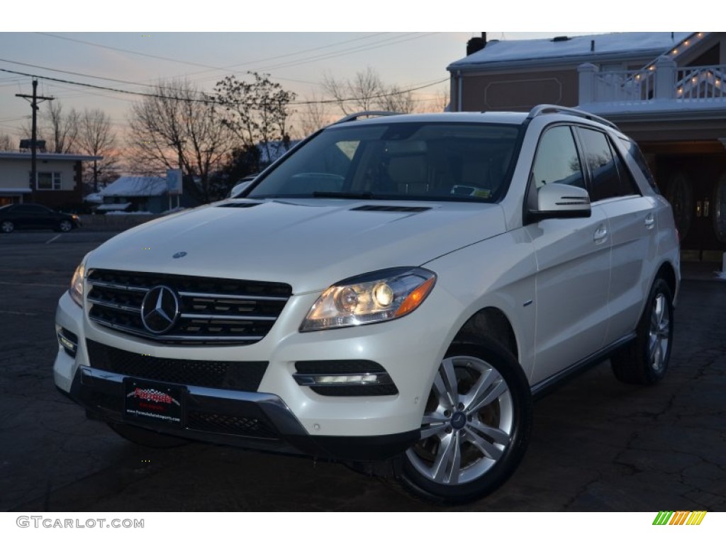 2012 ML 350 4Matic - Diamond White Metallic / Almond Beige photo #1