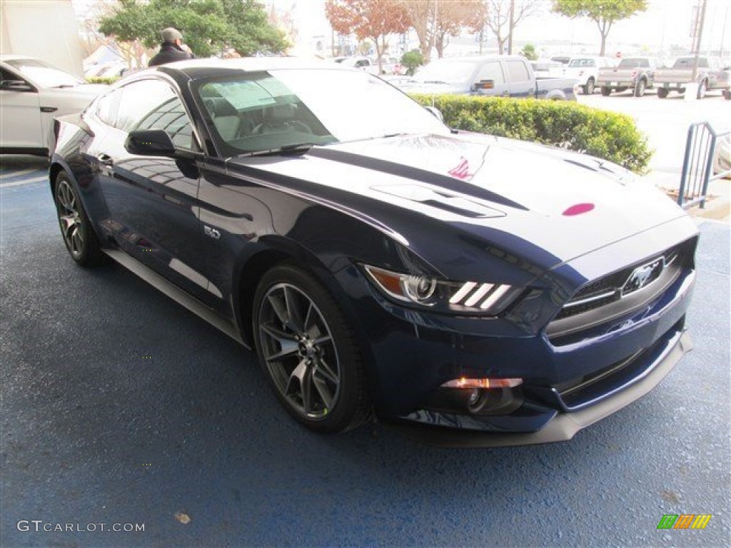 2015 Mustang 50th Anniversary GT Coupe - 50th Anniversary Kona Blue Metallic / 50th Anniversary Cashmere photo #1