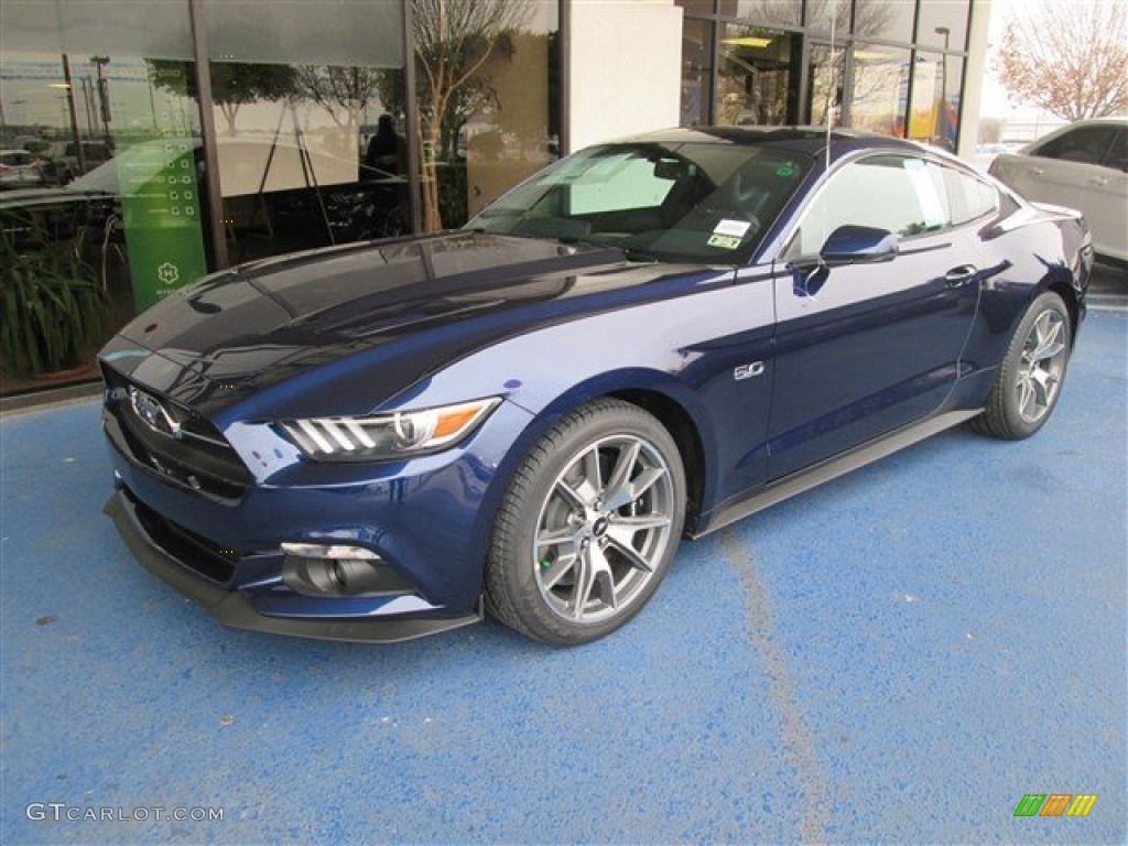 50th Anniversary Kona Blue Metallic 2015 Ford Mustang 50th Anniversary GT Coupe Exterior Photo #101370592