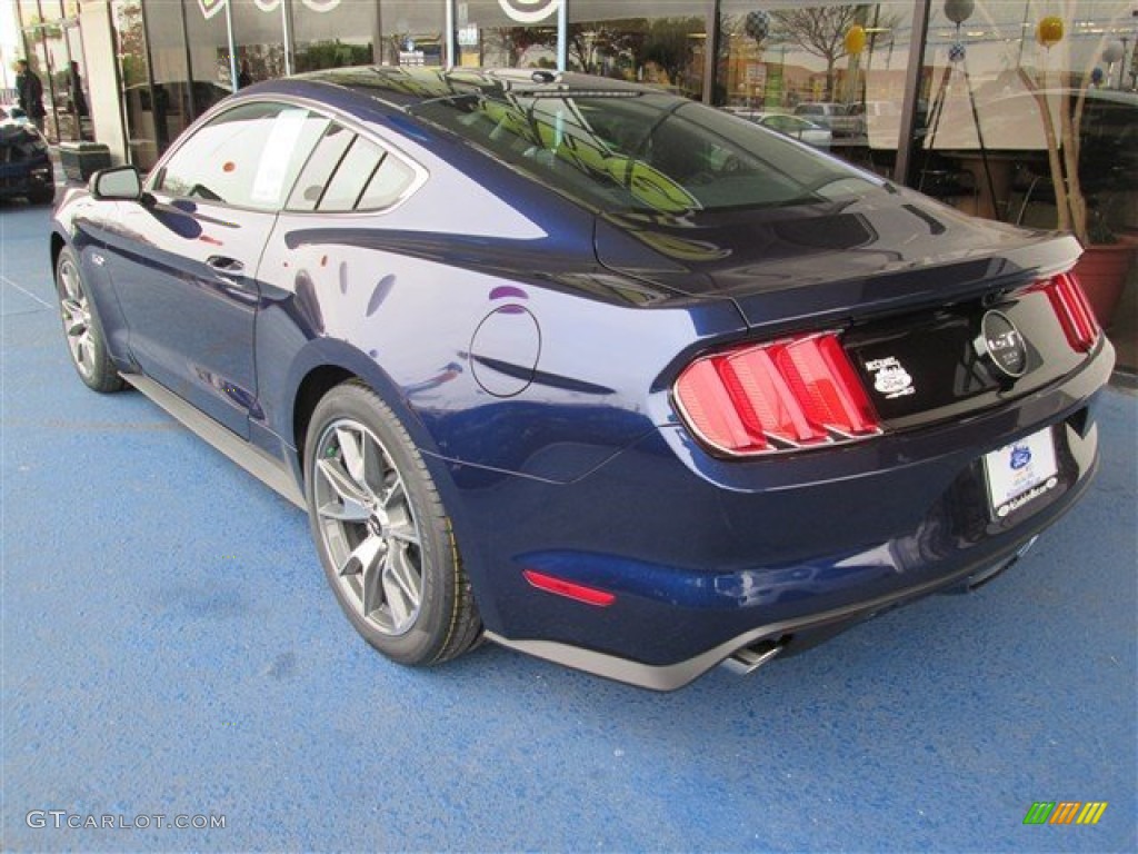 2015 Mustang 50th Anniversary GT Coupe - 50th Anniversary Kona Blue Metallic / 50th Anniversary Cashmere photo #6