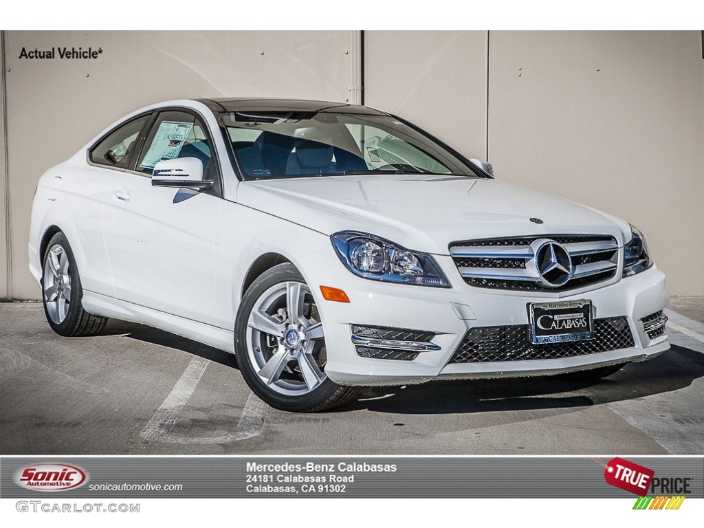 2015 C 250 Coupe - Polar White / Black photo #1