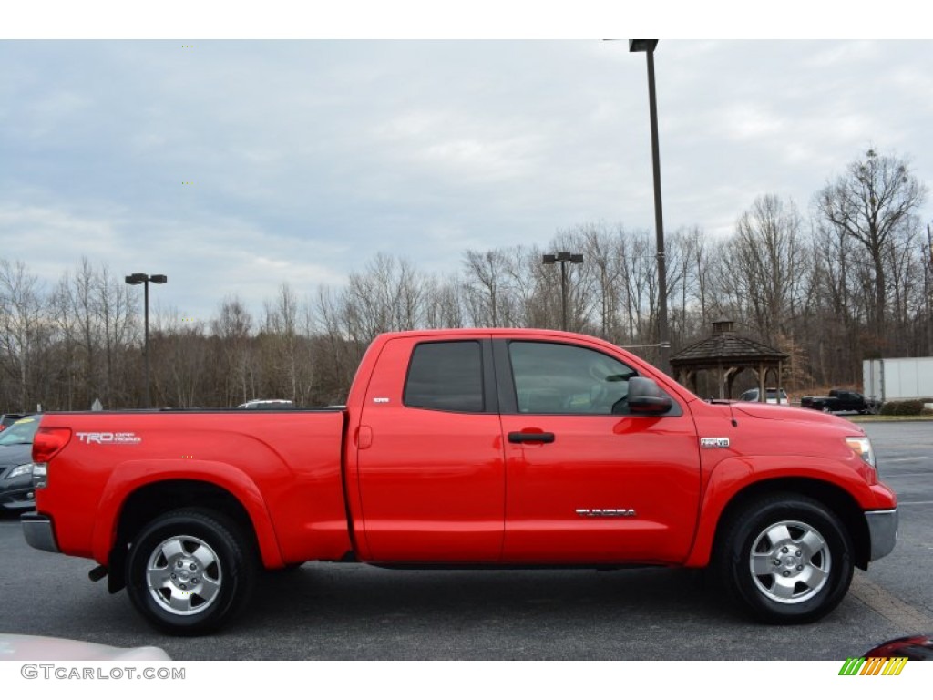 2007 Tundra SR5 Double Cab - Salsa Red Pearl / Beige photo #2