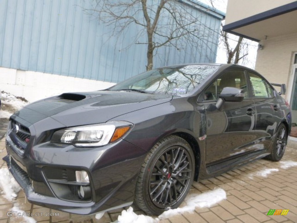 Dark Gray Metallic 2015 Subaru WRX STI Exterior Photo #101373147