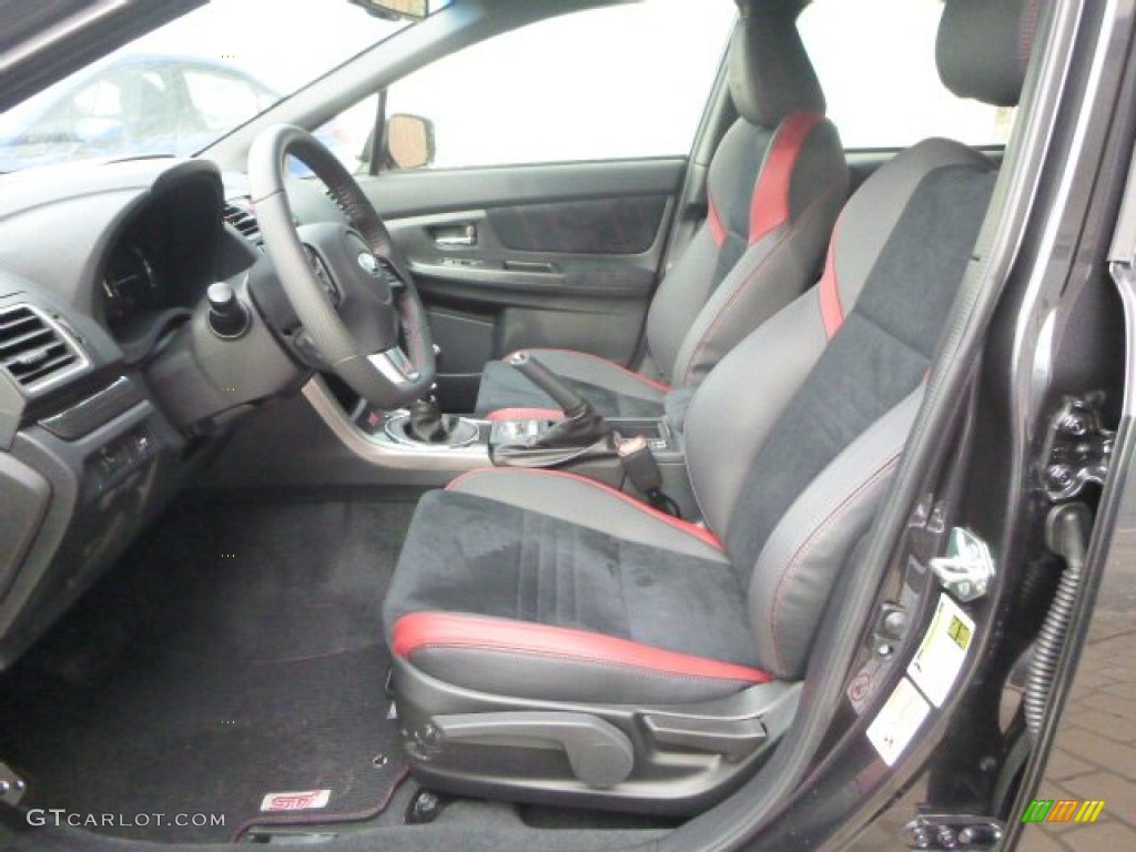 Carbon Black Interior 2015 Subaru WRX STI Photo #101373279